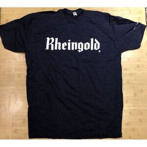 Rheingold Beer NYC Since 1883 Graphic T-Shirt Navy Blue Mens‎ XL NOS